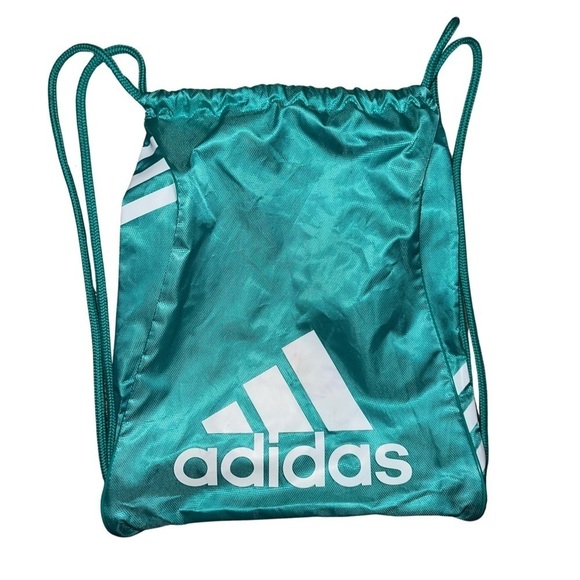 3/$25 🍄 Adidas Turquoise Unisex Drawstring Backpack - Picture 1 of 7